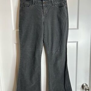 Talbots Women’s 12P Gray Corduroy Pants Signature Boot Cut 1563